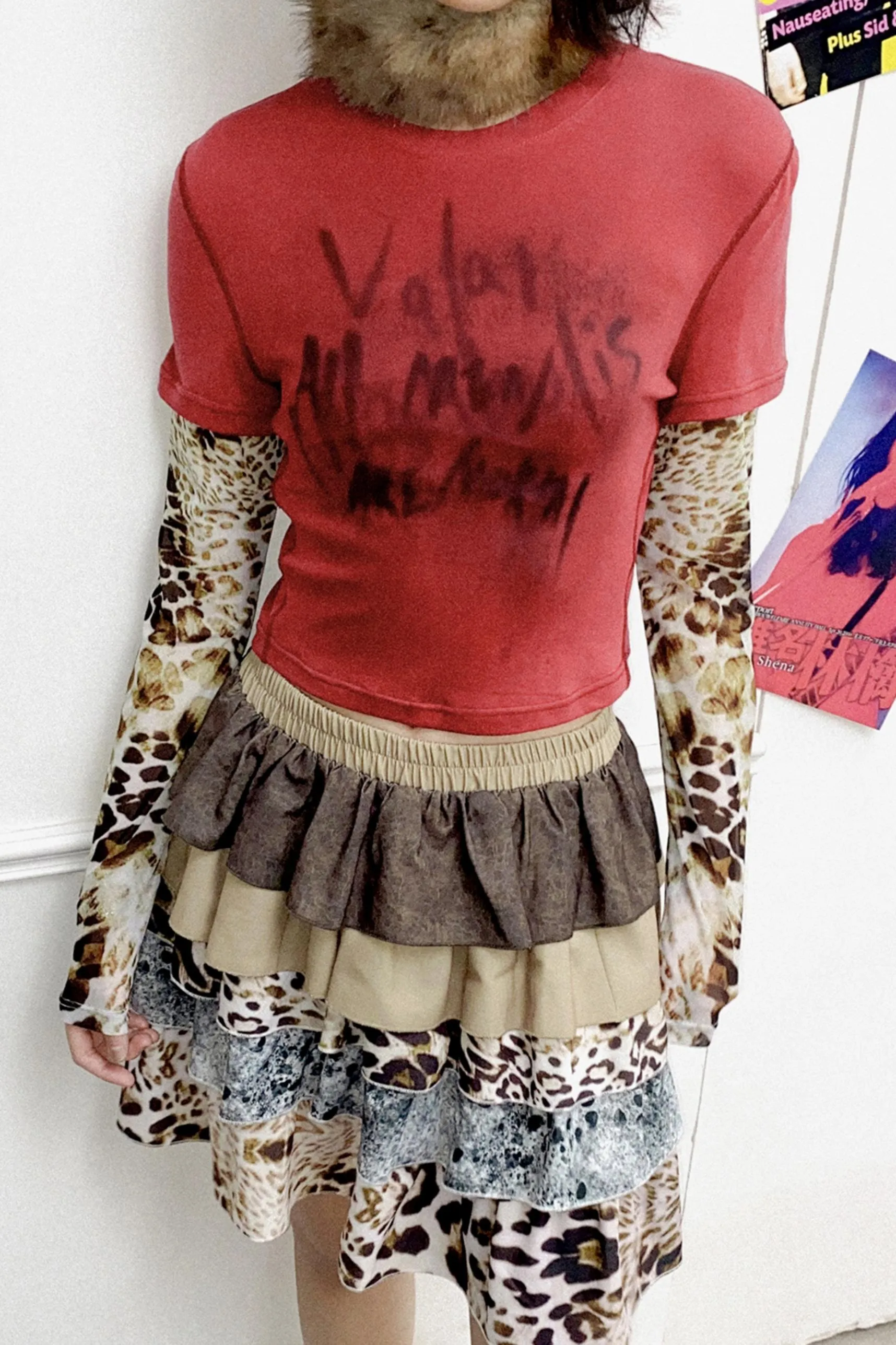 Leopard Layered Long Sleeve Tee