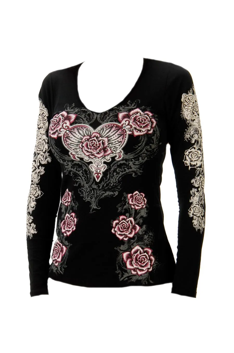 Liberty Wear Collection Tops: Hearts, Roses & Wings