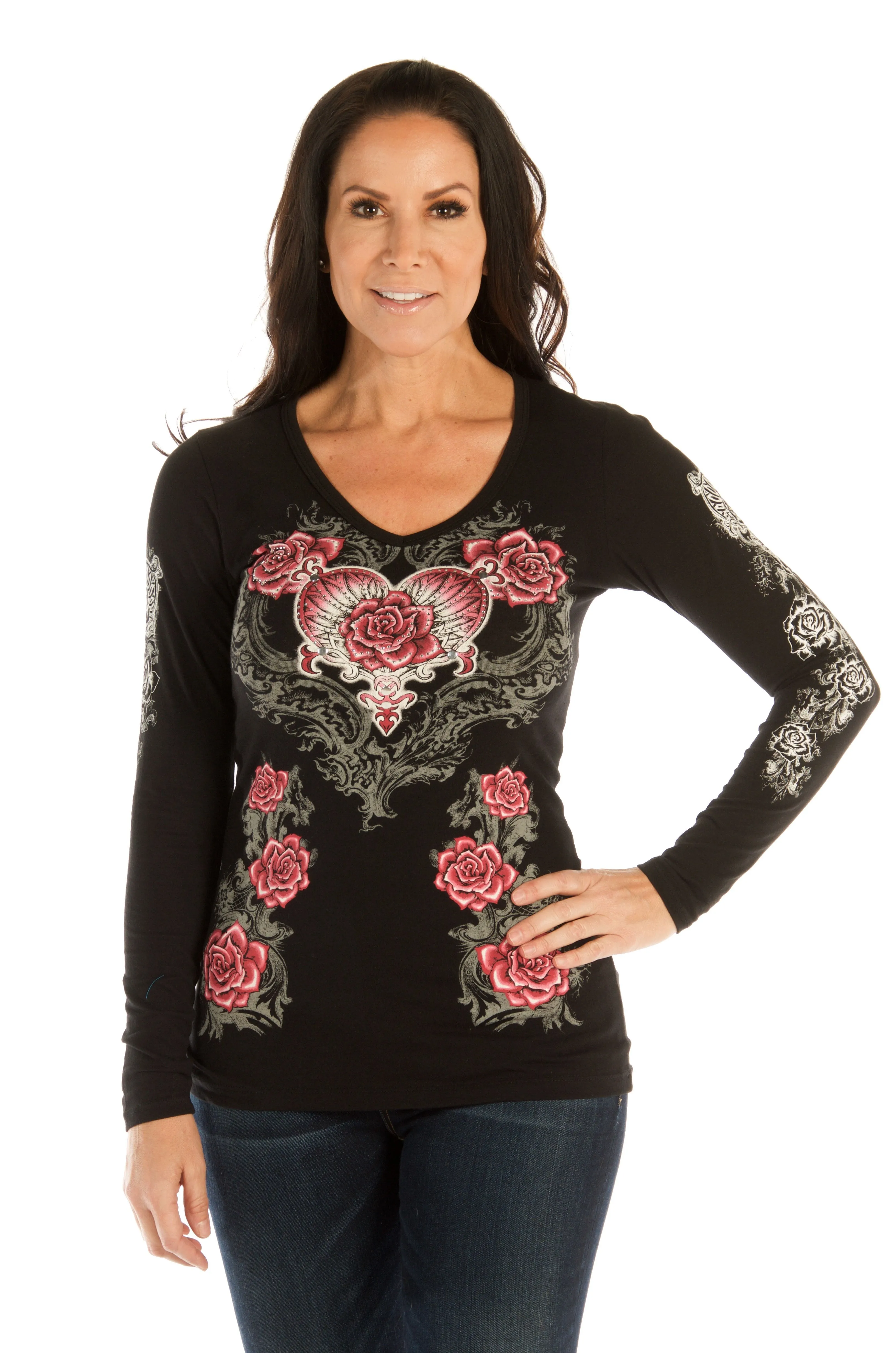 Liberty Wear Collection Tops: Hearts, Roses & Wings