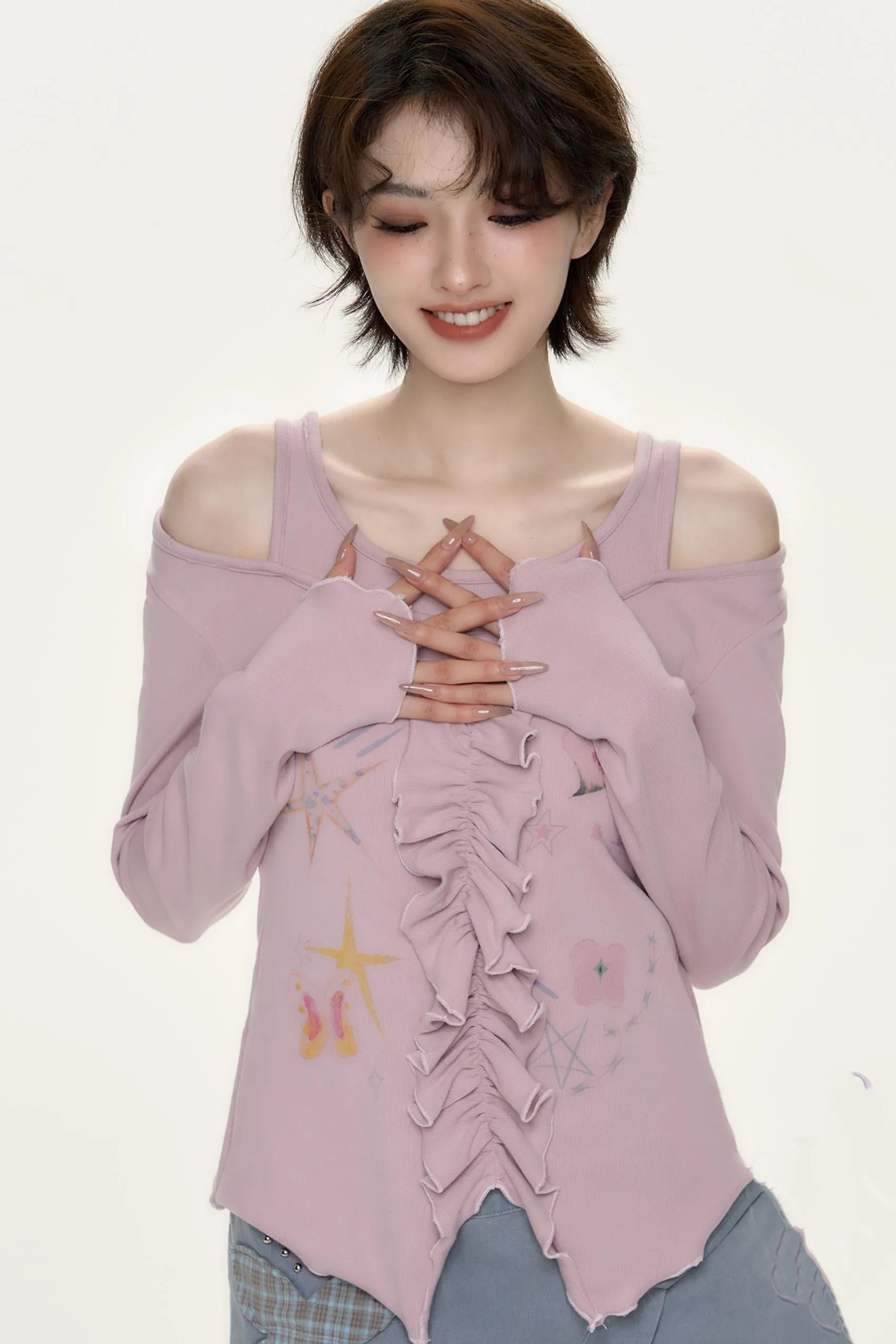 Lilac Layered Top