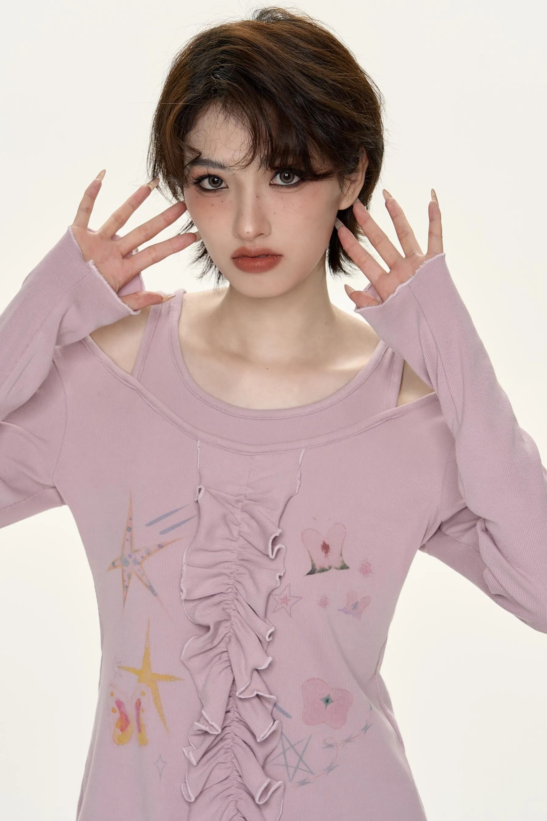 Lilac Layered Top