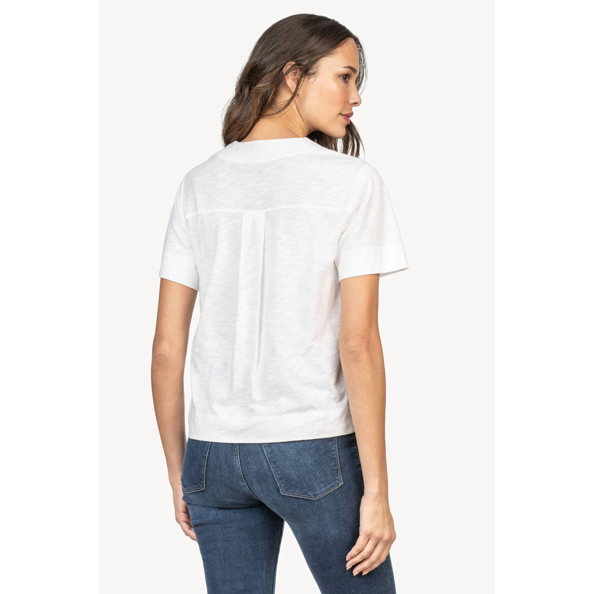 Lilla P Women's Short Sleeve V-Neck Tee