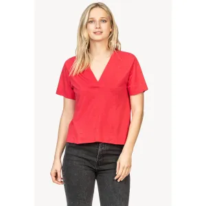 Lilla P Women's Short Sleeve V-Neck Tee