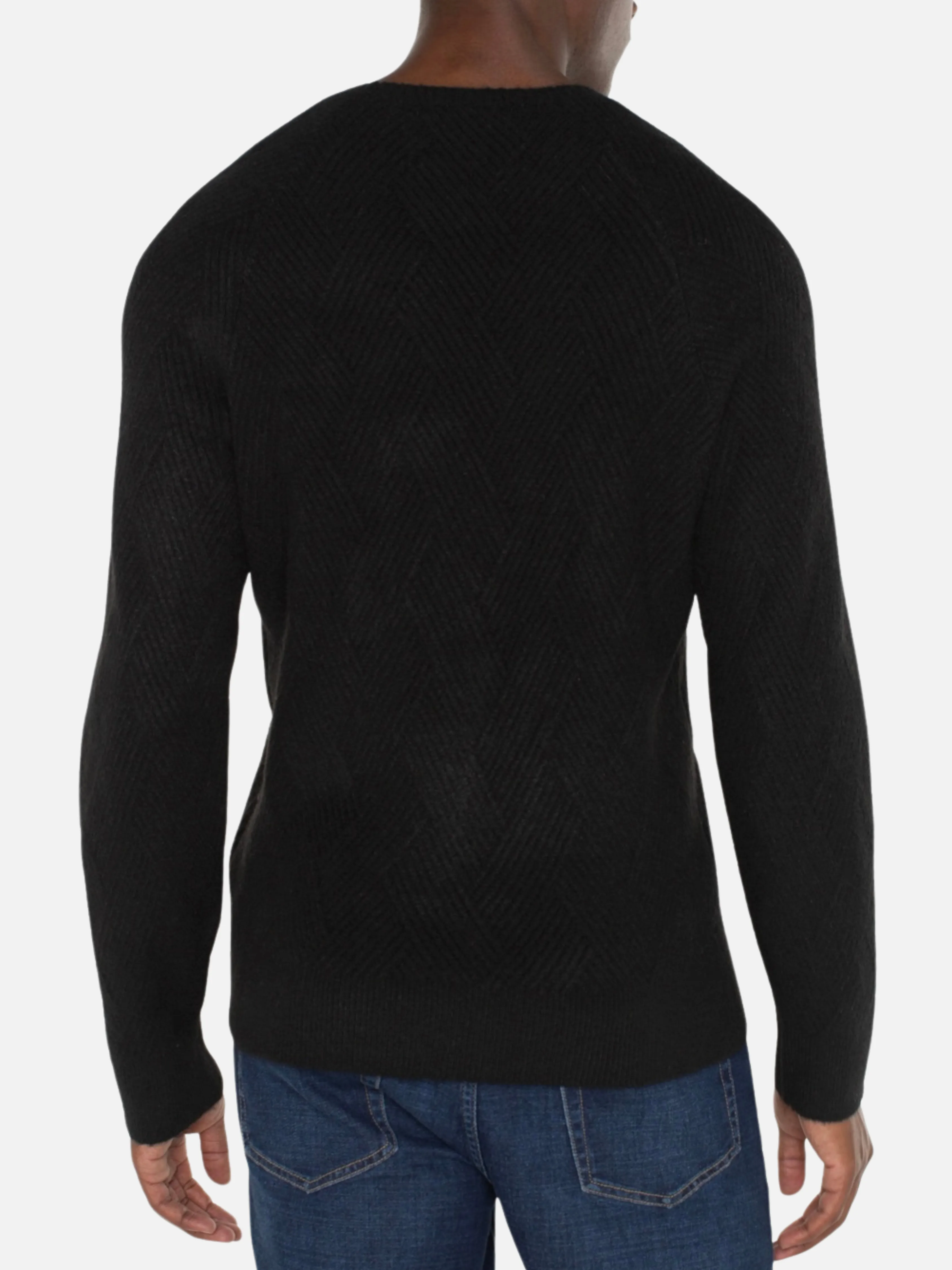 Liverpool Crew Neck Raglan Sweater - Black