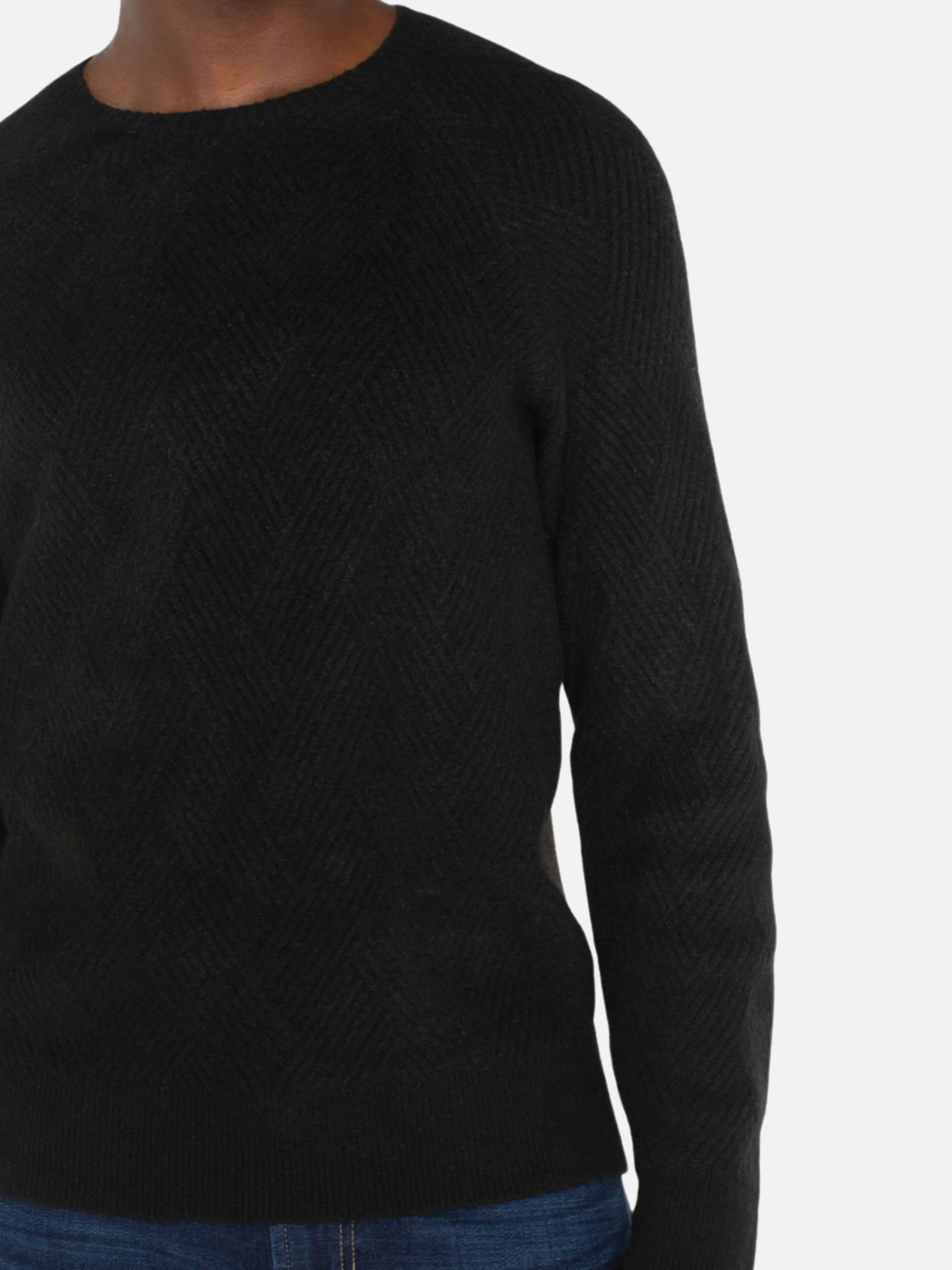 Liverpool Crew Neck Raglan Sweater - Black