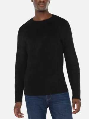 Liverpool Crew Neck Raglan Sweater - Black