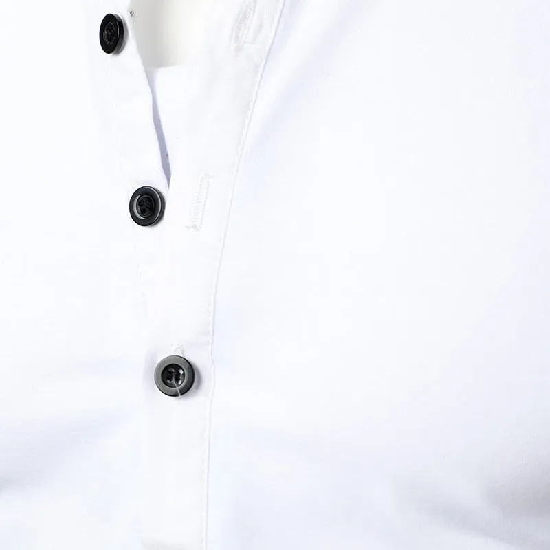 Long Sleeve Collarless Casual Top