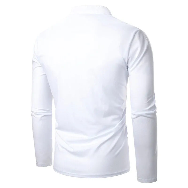 Long Sleeve Collarless Casual Top