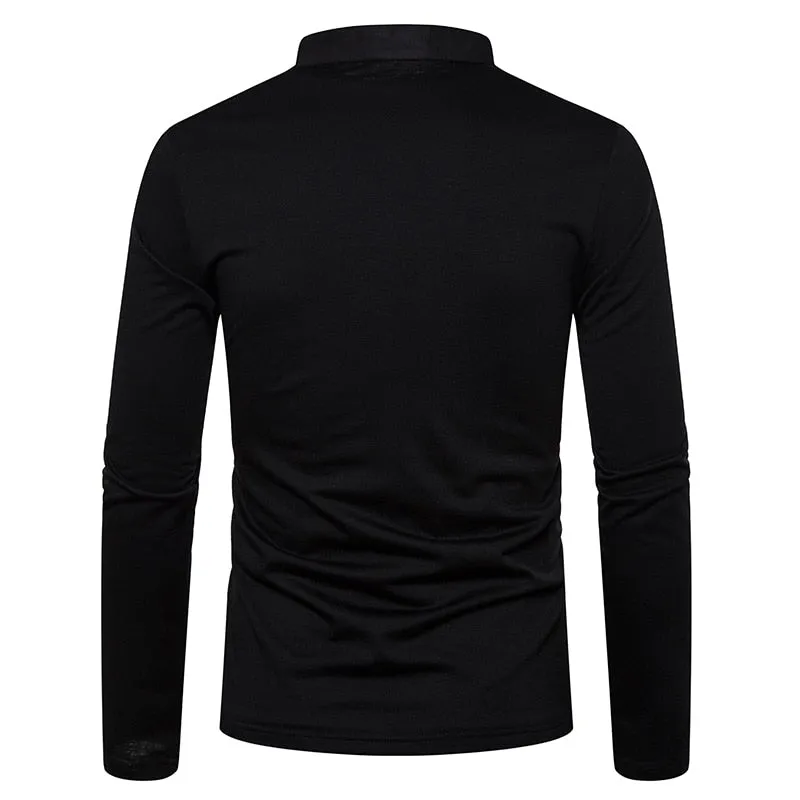 Long Sleeve Collarless Casual Top