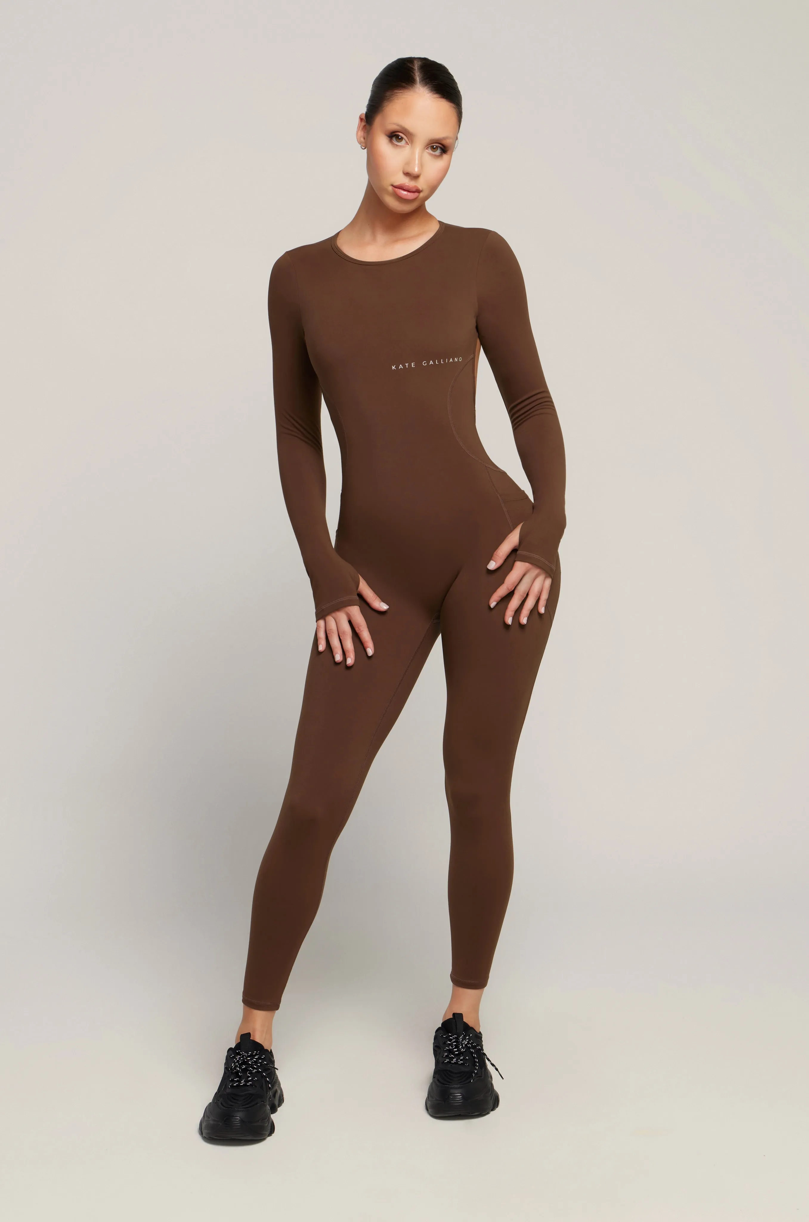 Long Sleeve Jumpsuit - Cacao