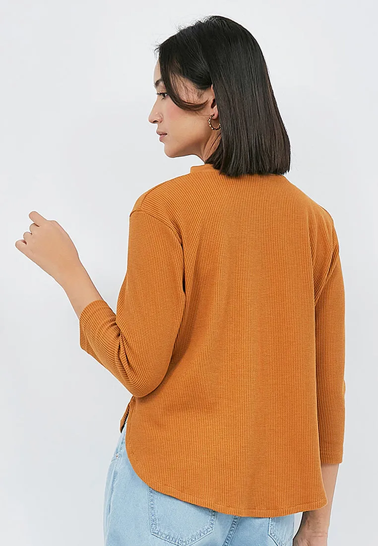 Long Sleeve Waffle T-shirt