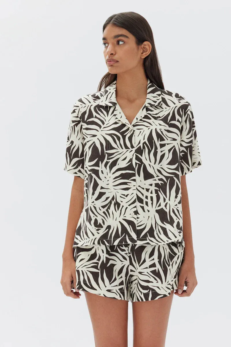 Loula Shirt Cocoa Pandanus