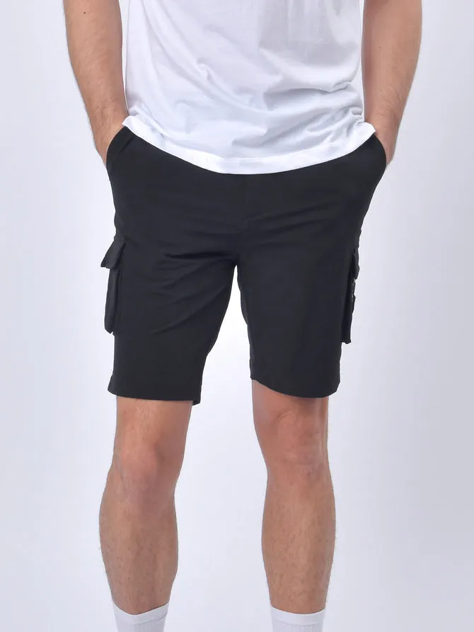 Luke 1977 Wular Cargo Shorts Jet Black
