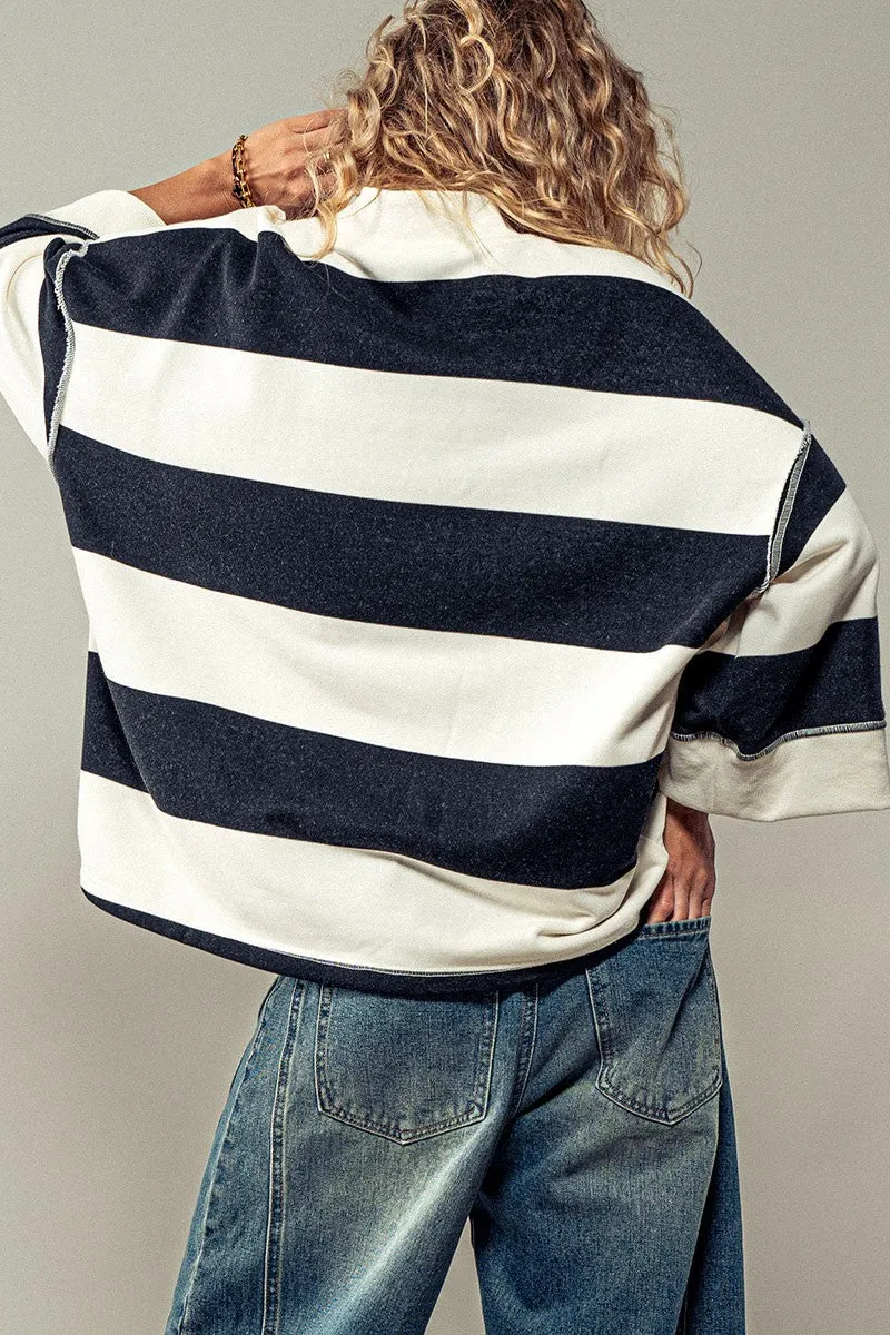 Madden Breezy Striped Pullover Top