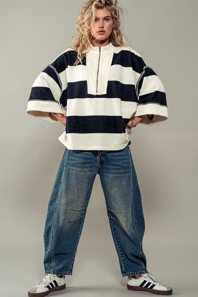 Madden Breezy Striped Pullover Top