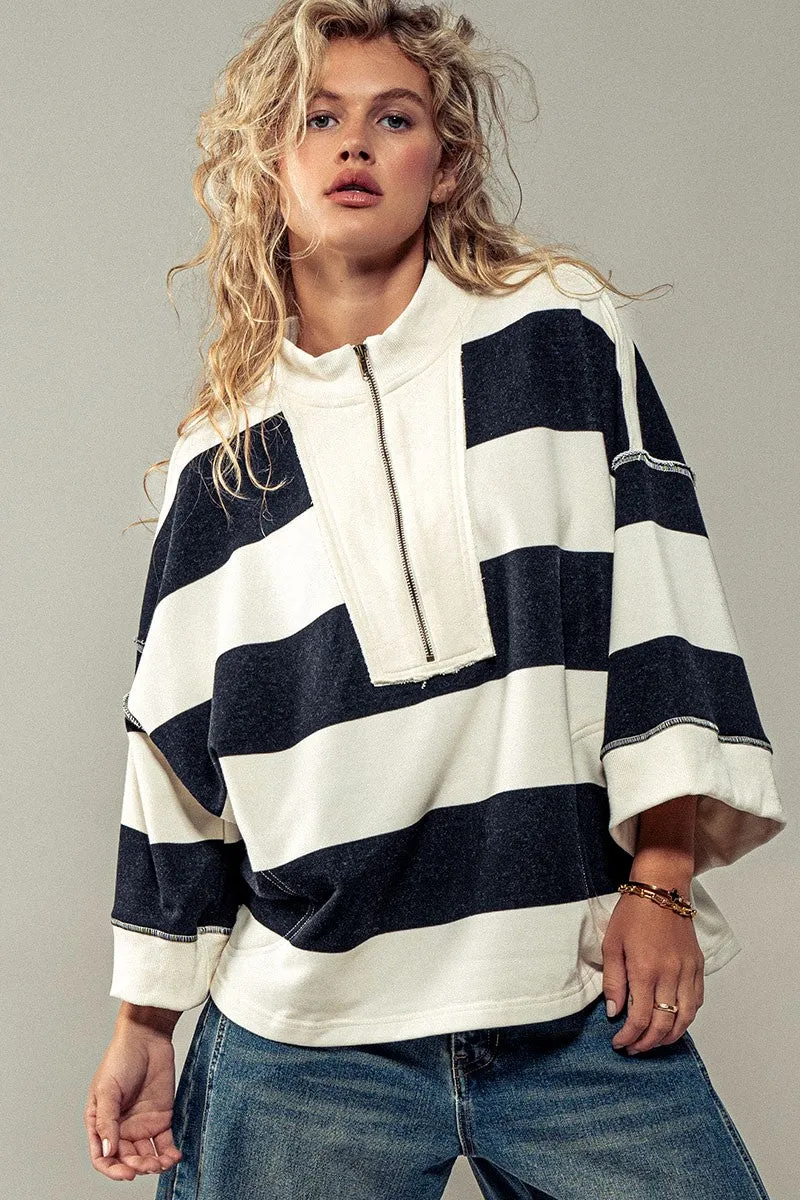 Madden Breezy Striped Pullover Top