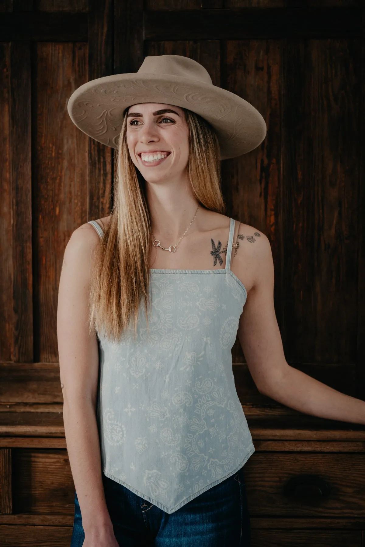 'Madison' Women's Denim Bandana Top (S-XXL)