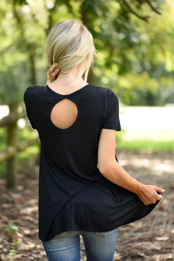 Make a Wish With Me Top -  Black