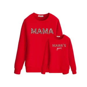 Mama & mamas girl leopard print tops