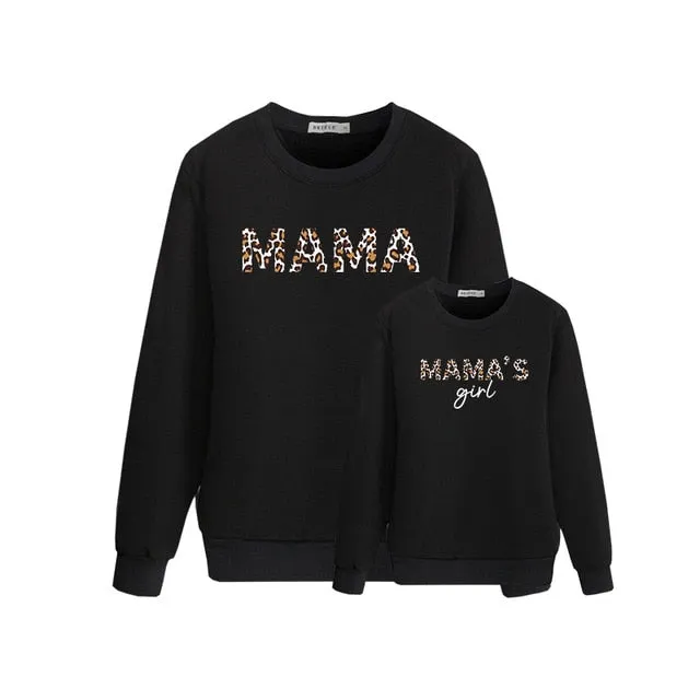 Mama & mamas girl leopard print tops
