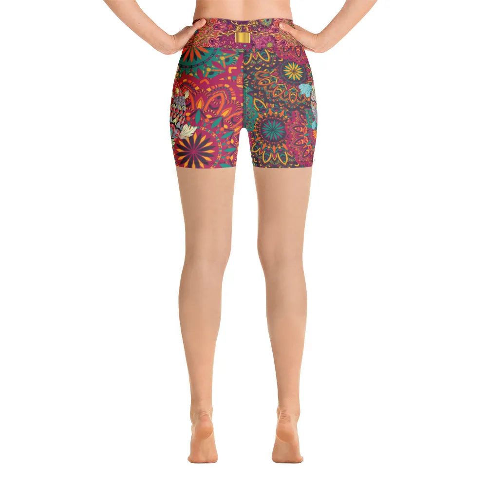 Mandala Koi Fish - Yoga Shorts