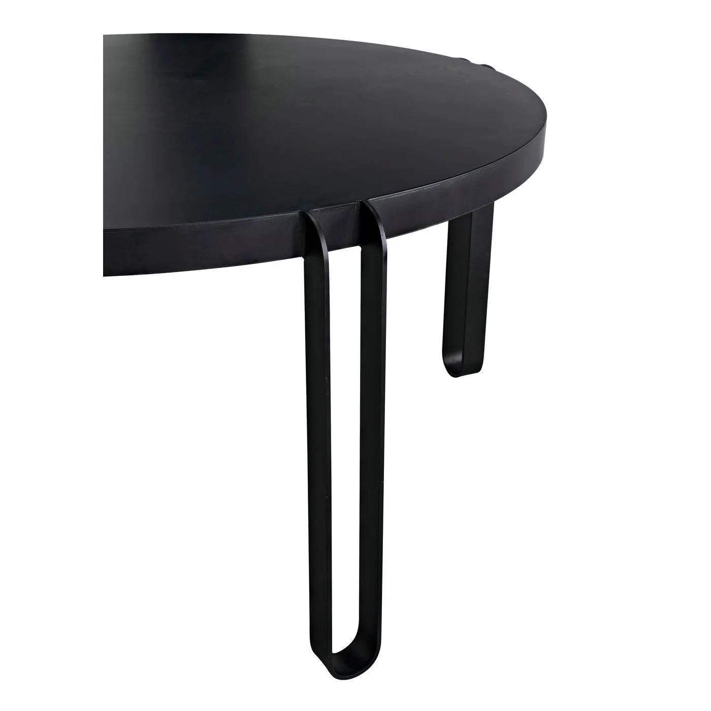 Marcellus Dining Table, 63", Black Metal