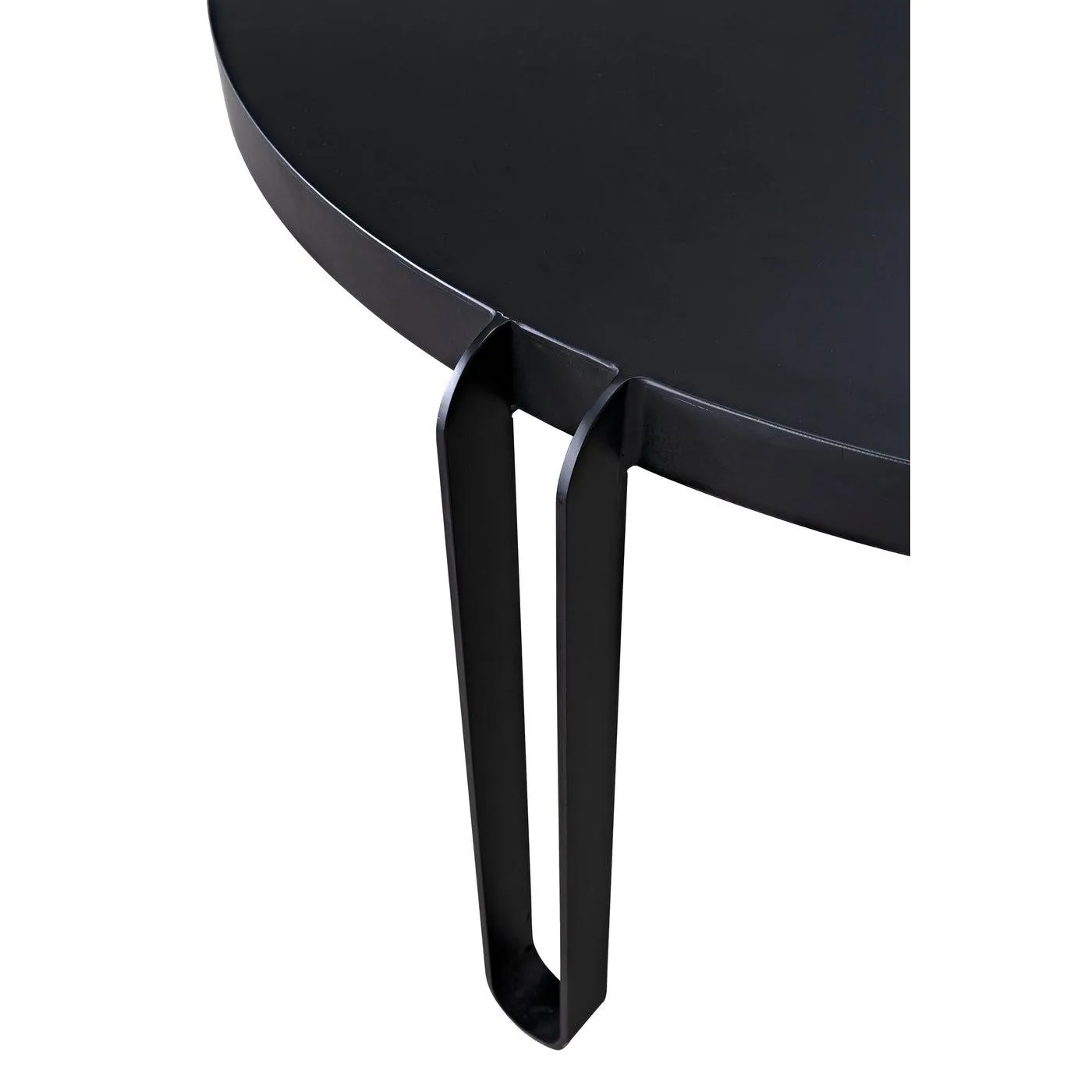Marcellus Dining Table, 63", Black Metal
