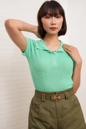 MARISSA Textured Knit Shirt (Green)