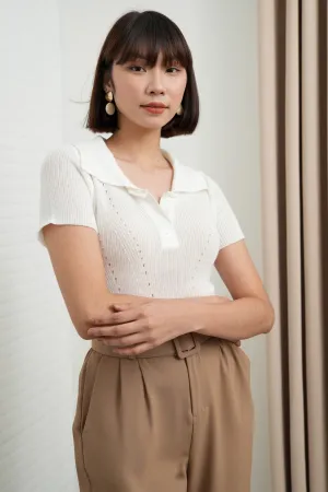 MARISSA Textured Knit Shirt (White)