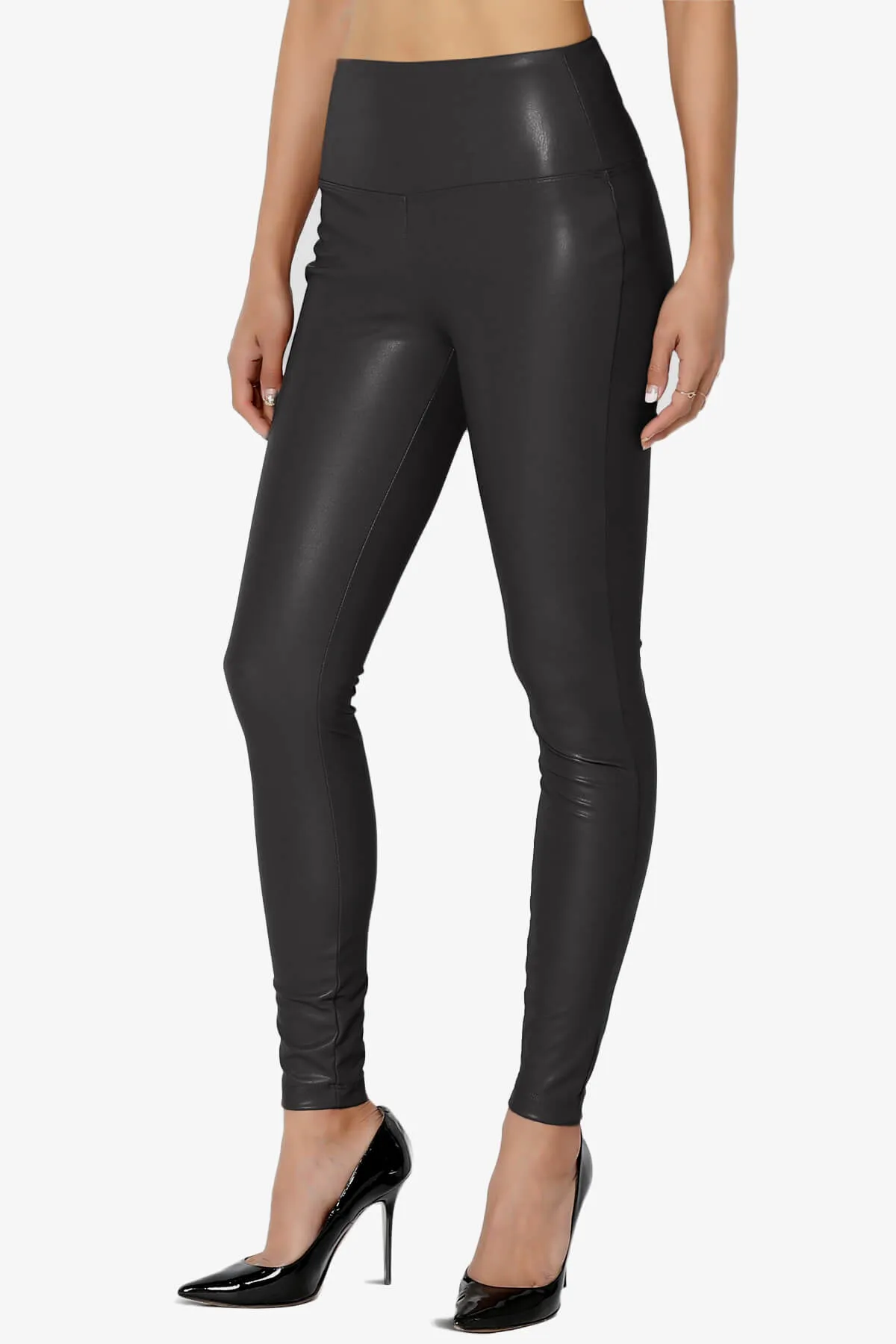 Mayari High Rise Faux Leather Leggings PLUS