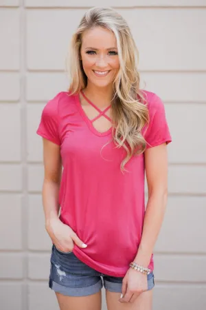Meet Me Here Top ~ Fuchsia