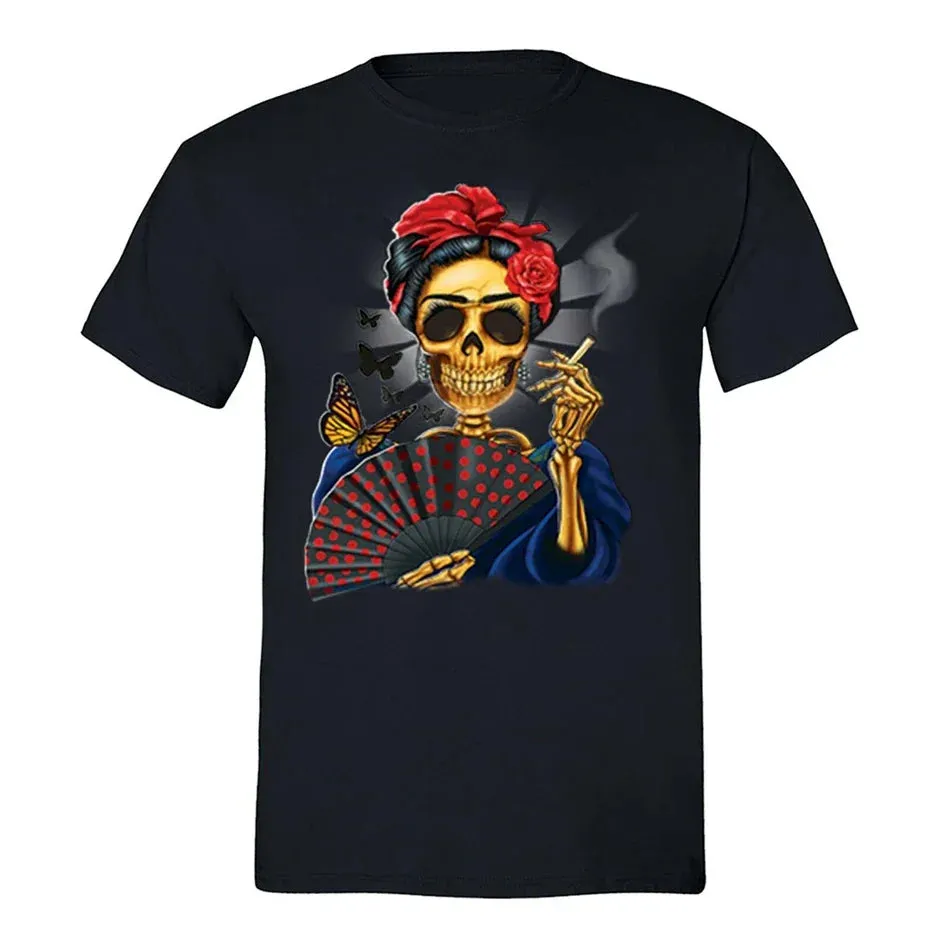 Men Skeleton Skull Day Dead T-Shirt