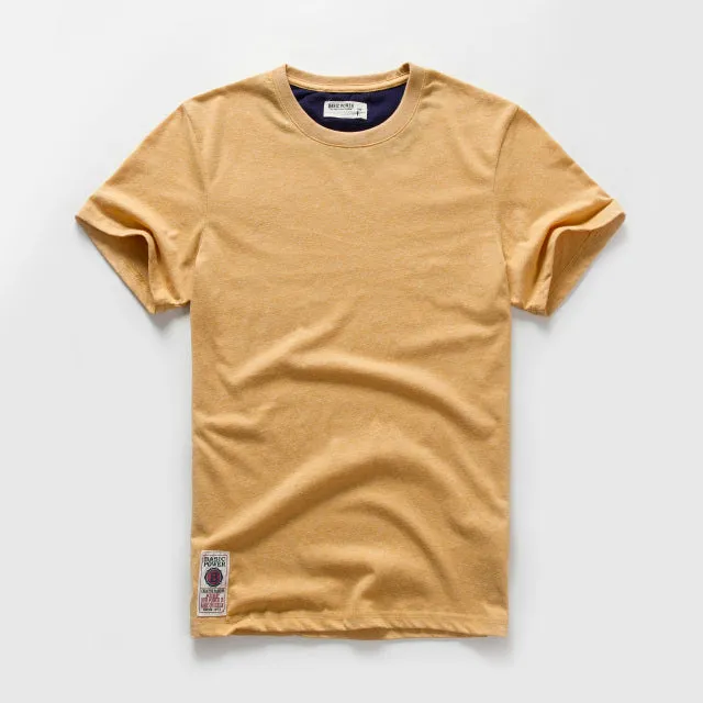 Men T-shirt Cotton Solid Color t shirt Men Causal O-neck Basic T shirt Male High Quality Classical Tops