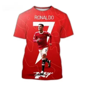 Men's 3D Print Casual Football Hip Hop T-Shirt