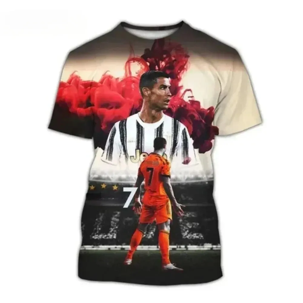 Men's 3D Print Casual Football Hip Hop T-Shirt