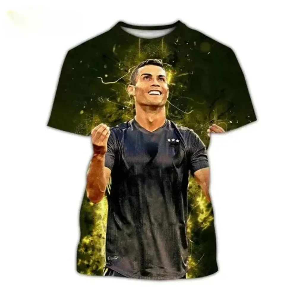 Men's 3D Print Casual Football Hip Hop T-Shirt