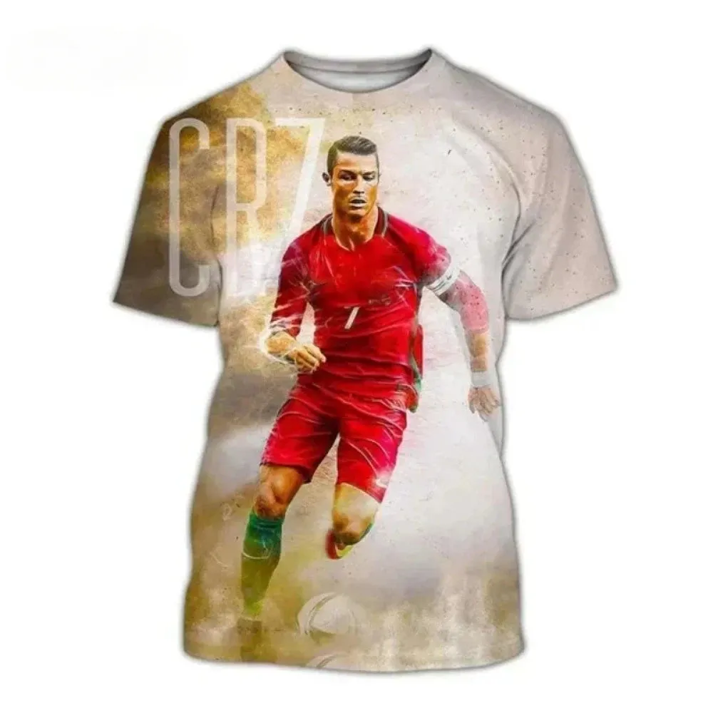 Men's 3D Print Casual Football Hip Hop T-Shirt