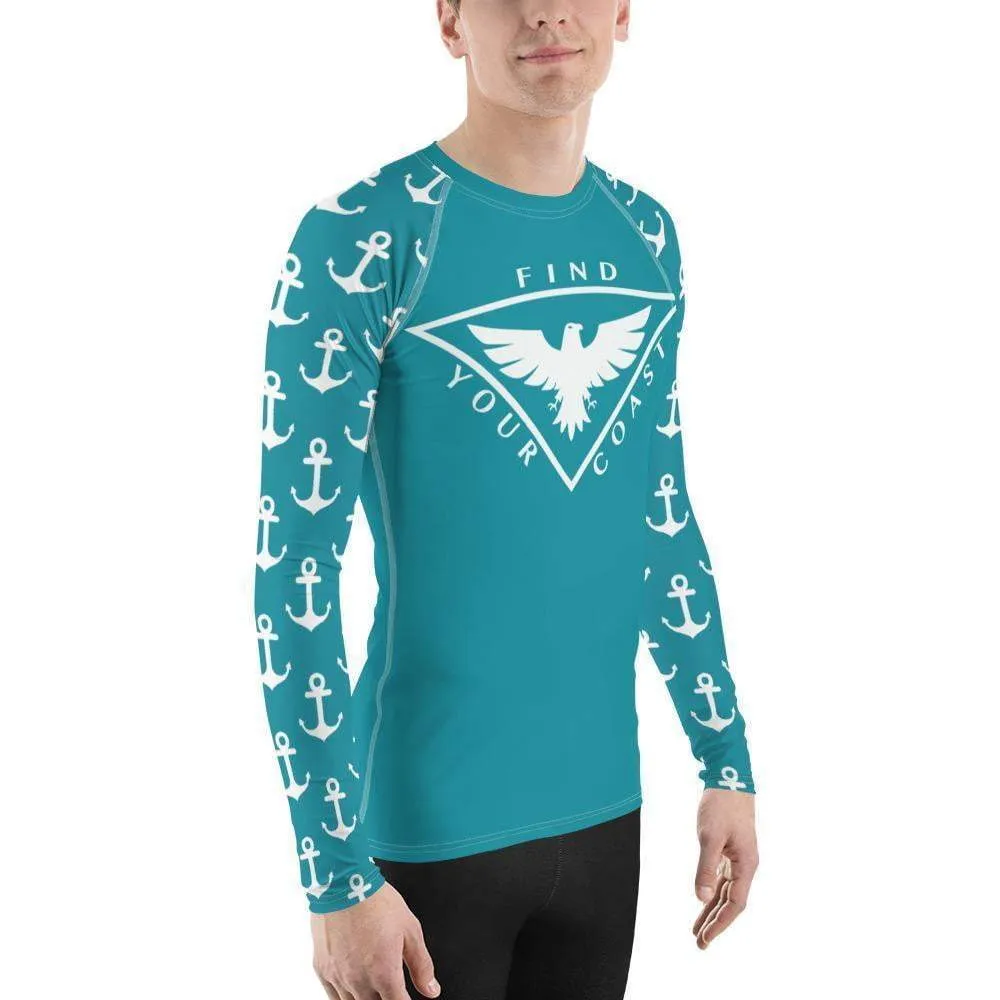 Men's Anchor Sleeve Performance Rash Guard UPF 40 