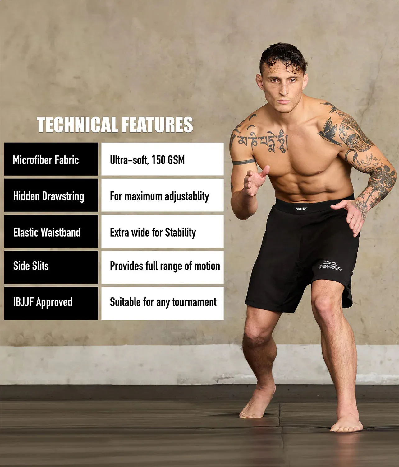 Men's Black Jack Black MMA Shorts