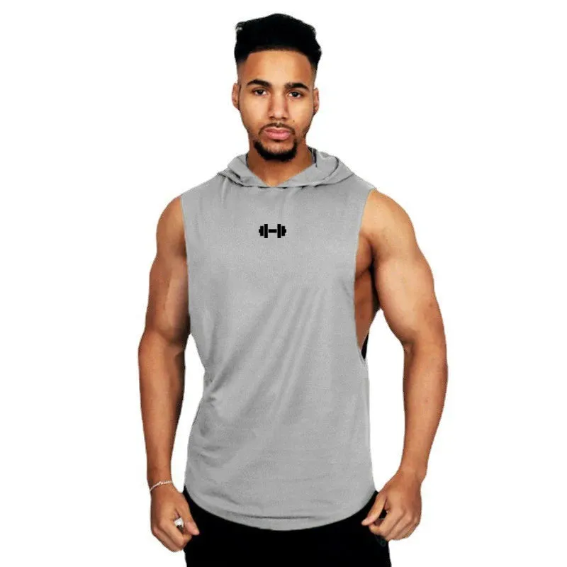 Men's Breathable Cotton Hooded Tank Tops