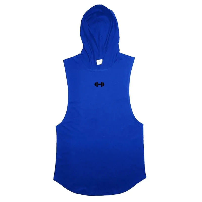 Men's Breathable Cotton Hooded Tank Tops