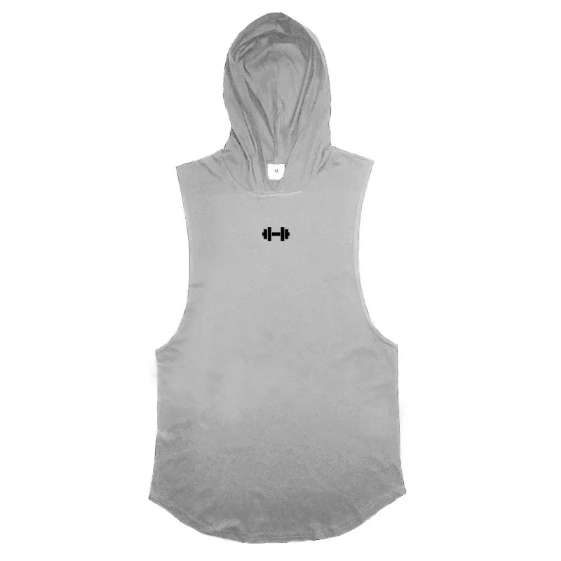 Men's Breathable Cotton Hooded Tank Tops