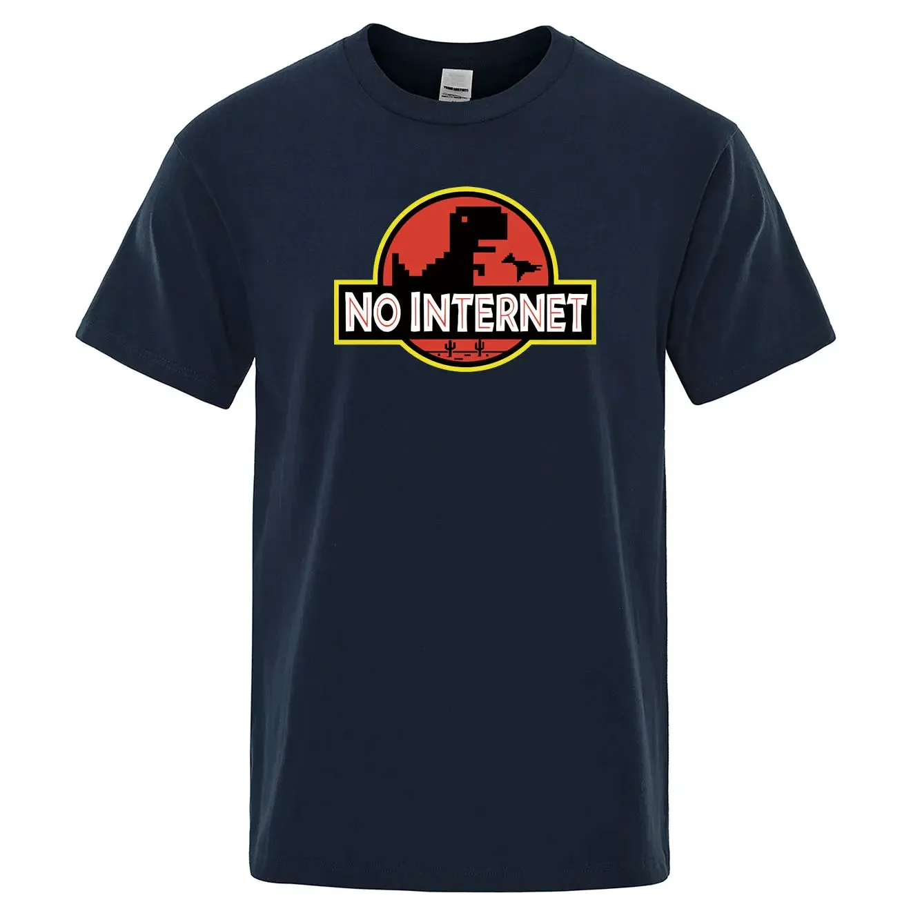 Men's Cartoon Dinosaur Printed T-Shirt