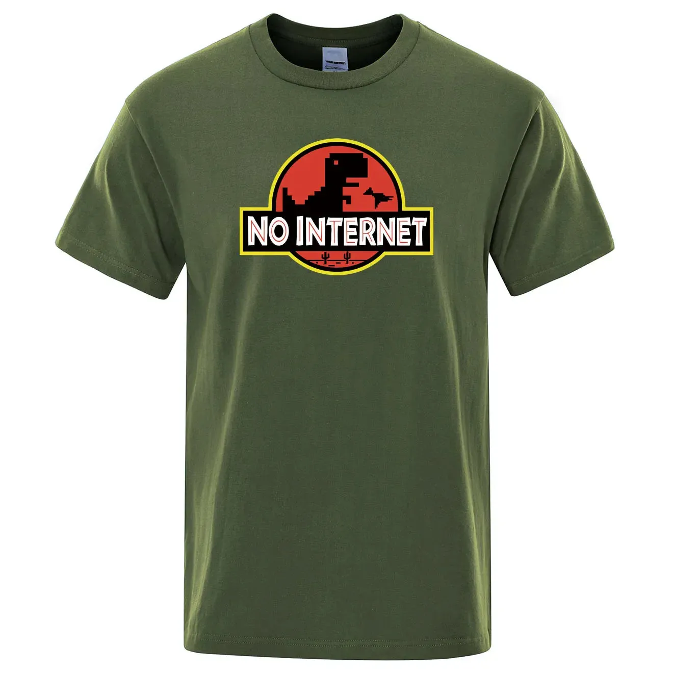 Men's Cartoon Dinosaur Printed T-Shirt