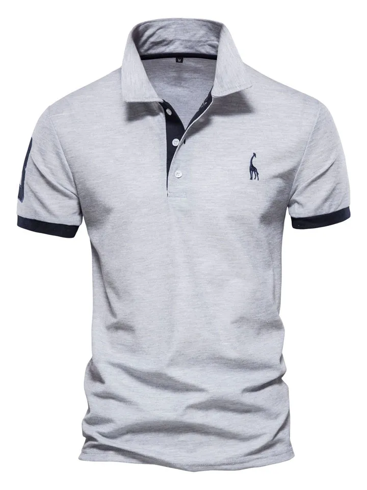 Men's Casual Slim Fit Short Sleeve Polo Shirt