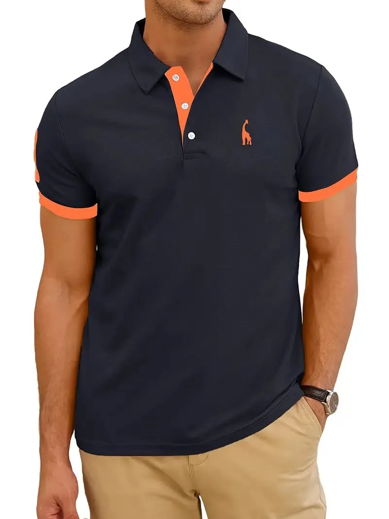 Men's Casual Slim Fit Short Sleeve Polo Shirt