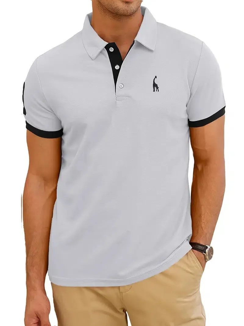 Men's Casual Slim Fit Short Sleeve Polo Shirt