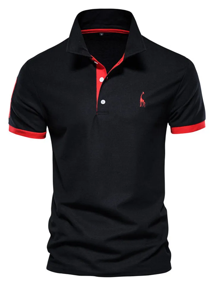 Men's Casual Slim Fit Short Sleeve Polo Shirt