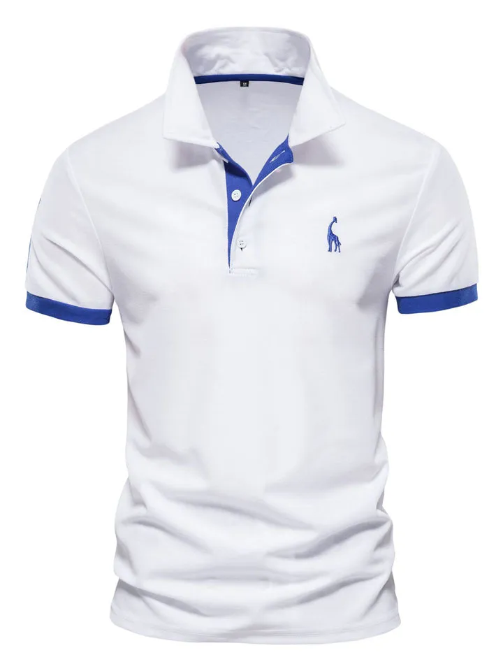 Men's Casual Slim Fit Short Sleeve Polo Shirt