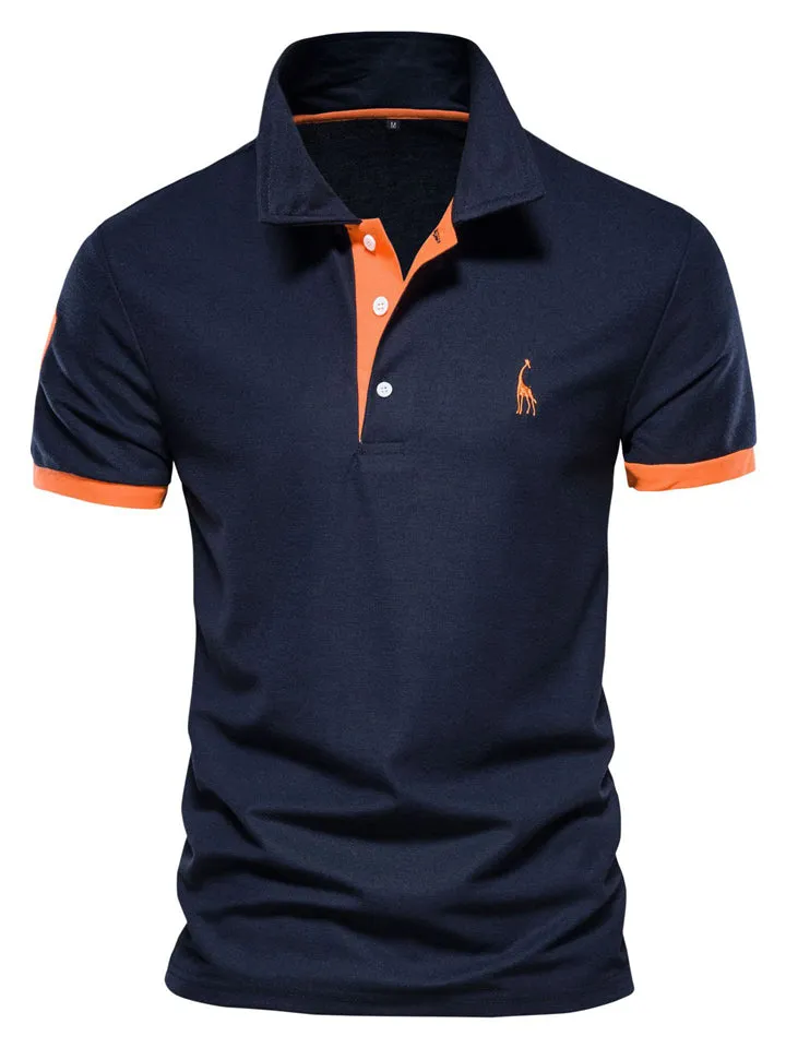 Men's Casual Slim Fit Short Sleeve Polo Shirt
